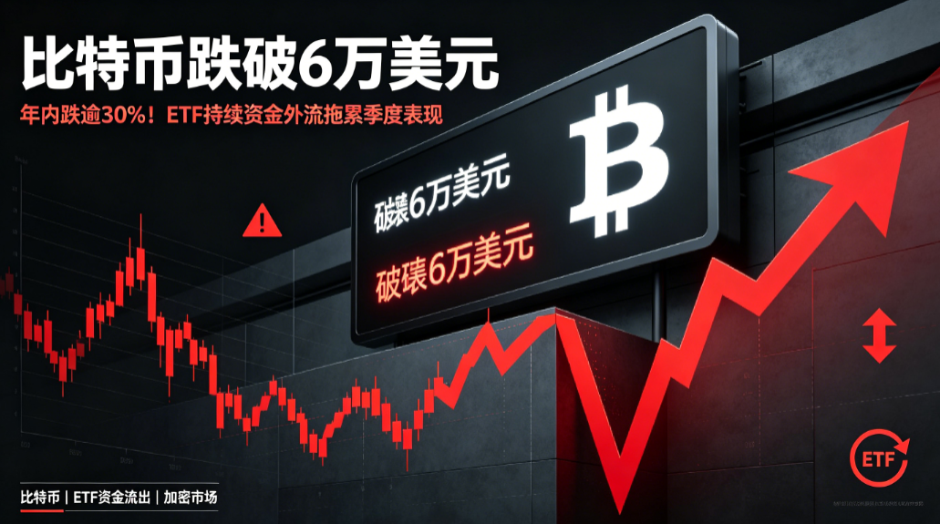Bitcoin Falls Below $60,000 Amid ETF Outflows and Hawkish Fed